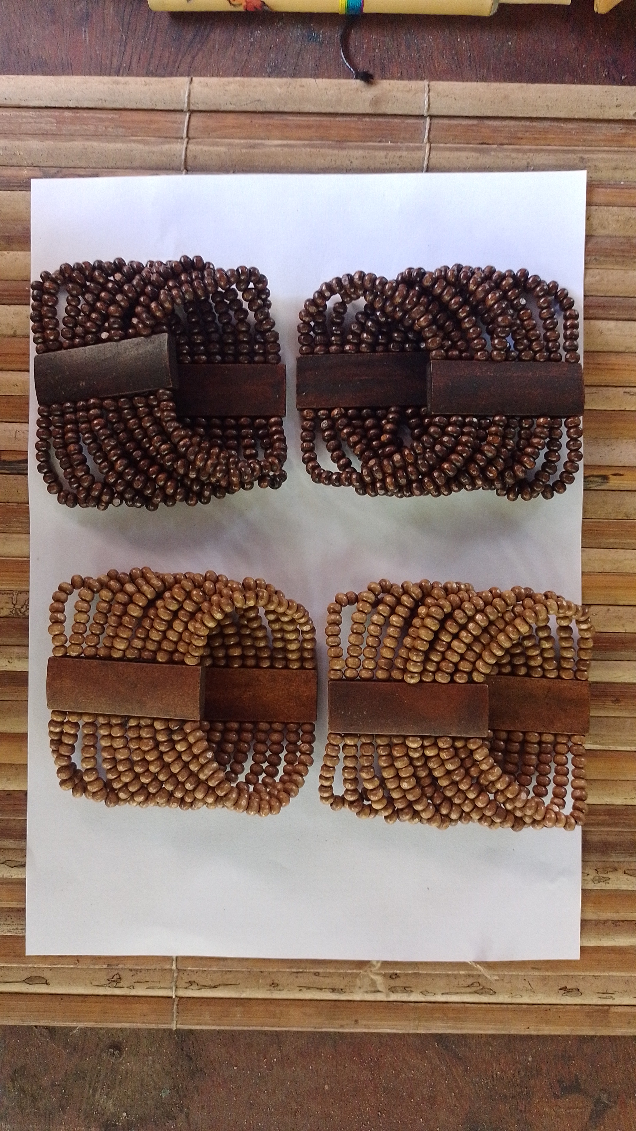 Bracelete de Miçanga de Madeira